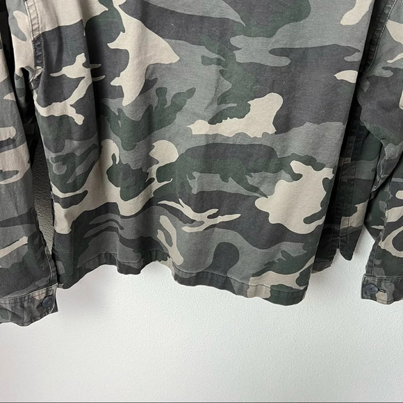 NWOT ATM Military Camo Jacket Khaki Cotton Minimalist Casual Women’s Large - Picture 13 of 14